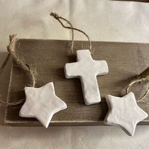 White Star and Cross Ornaments
